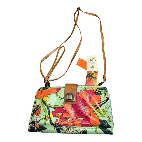 Sakroots Floral Crossbody Wristlet Bag - Multicolor New - Picture 7 of 15